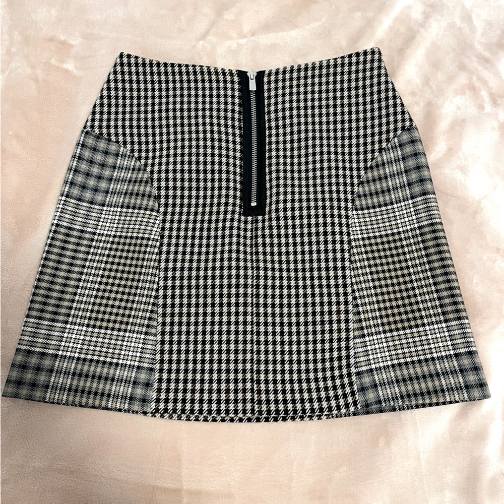 MAJE Plaid Mini Skirt